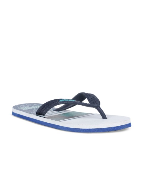 

Bata Men Blue & White Printed Thong Flip Flops
