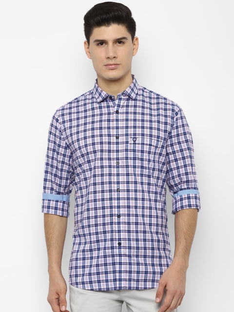 

Allen Solly Men Blue & White Slim Fit Checked Casual Shirt