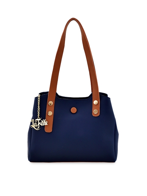 

LaFille Navy Blue Solid Shoulder Bag