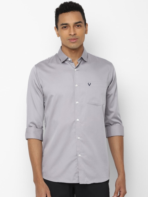 

Allen Solly Men Grey Slim Fit Solid Casual Shirt