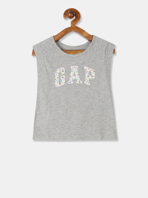 

GAP Boys Grey Printed Round Neck T-shirt