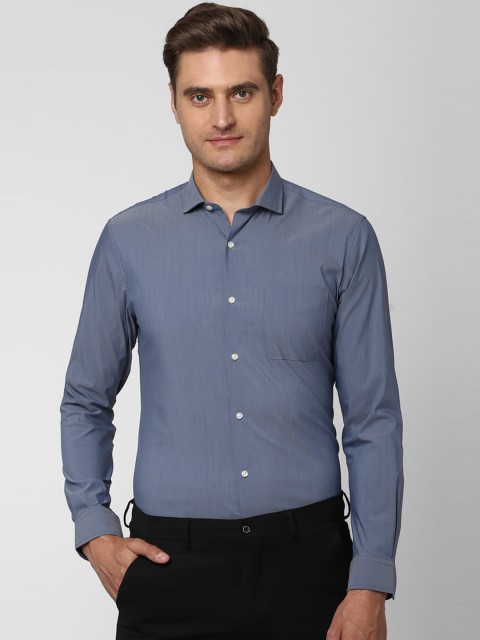 

Peter England Men Blue Slim Fit Solid Formal Shirt