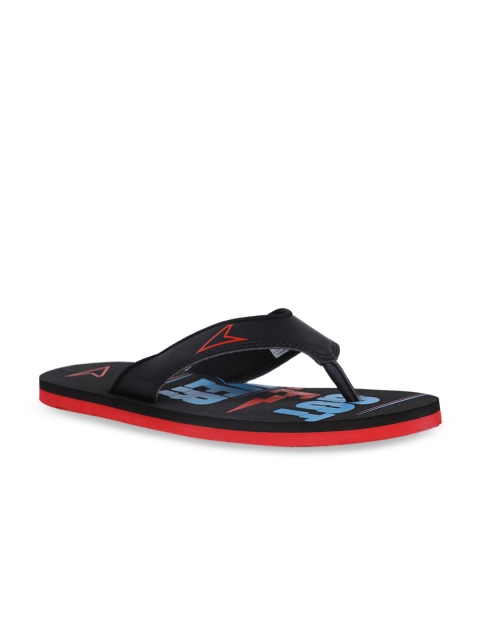 

Power Men Black & Red Printed Thong Flip-Flops