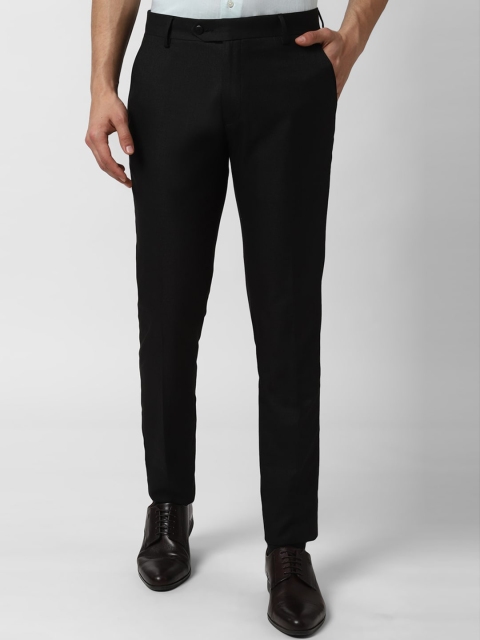

Peter England Men Black Slim Fit Solid Formal Trousers