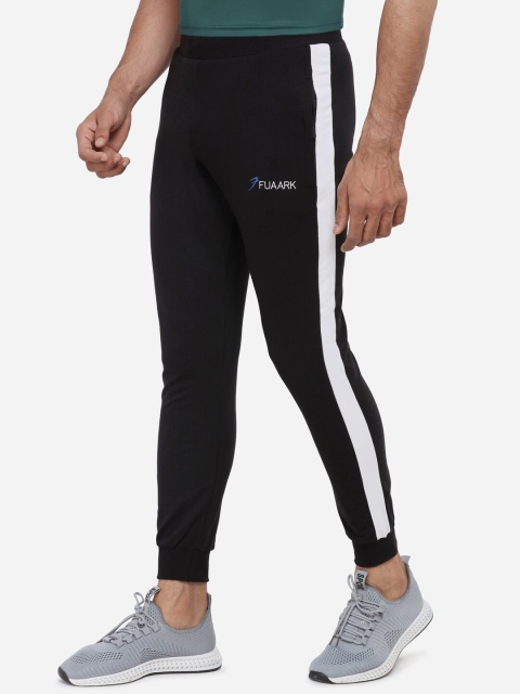 

FUAARK Men Black Solid Slim fit Track Pants