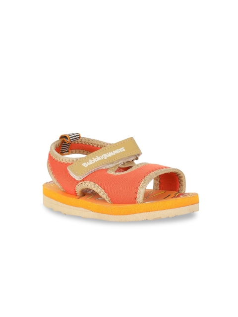 

Bubblegummers Girls Orange & Beige Colourblocked Comfort Sandals