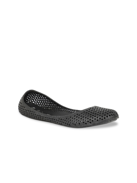 

Sandak by Bata Women Black Textured Ballerinas