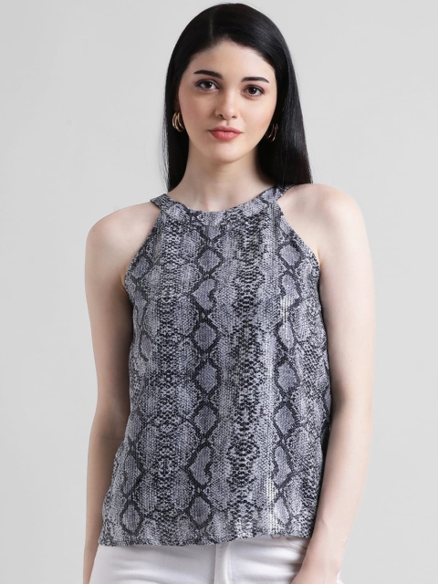 

Zink London Women Grey Printed Top