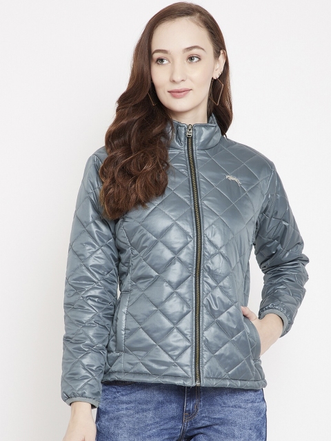 

JUMP USA Women Grey Printed Lightweight Quilted Jacket