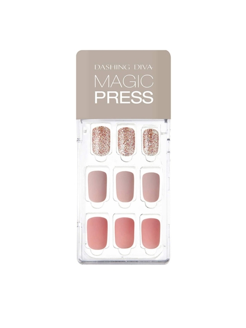 

Dashing Diva Magic Press Cashmere Rose Superthin Artificial Nails, Pink
