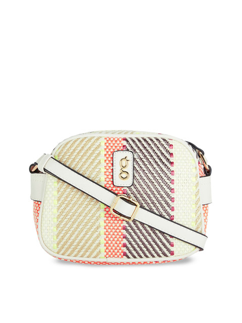 

Global Desi Multicoloured Self Design Sling Bag, Multi