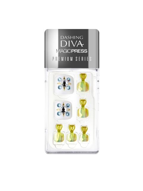

Dashing Diva Magic Press Gloria Shine Superthin Artificial Nails, Yellow