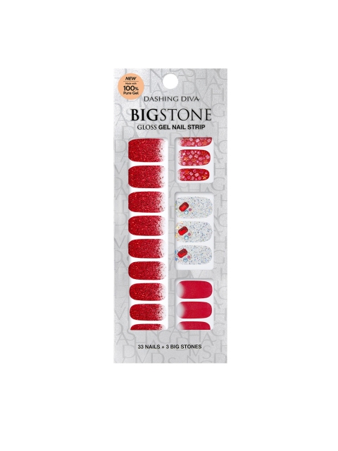 

Dashing Diva Women Red Gloss Stellar Something Gel Nail Strip
