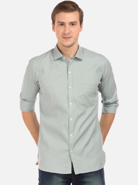 

Excalibur Men Green Slim Fit Solid Casual Shirt