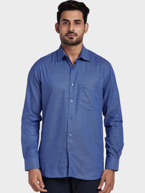 

ColorPlus Men Blue Tailored Fit Solid Casual Shirt