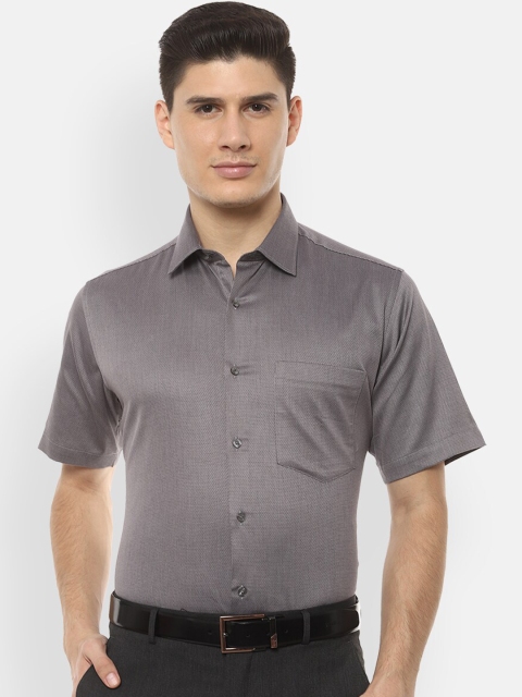 

Van Heusen Men Grey Regular Fit Self Design Formal Shirt