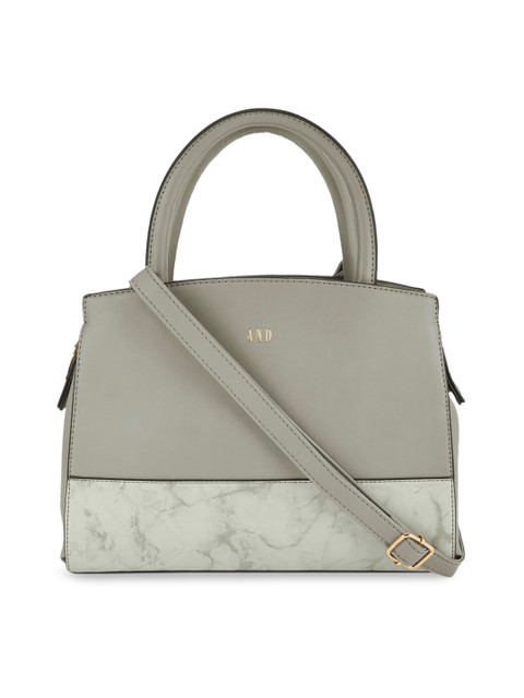 

AND Grey & Off-White Colourblocked Handheld Bag