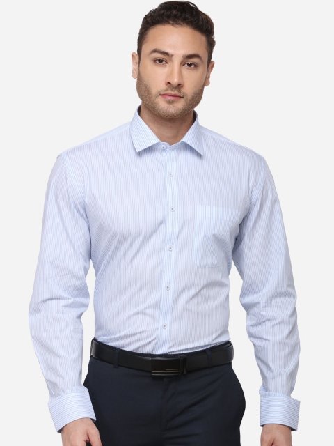 

JADE BLUE Men Blue Regular Fit Striped Formal Shirt