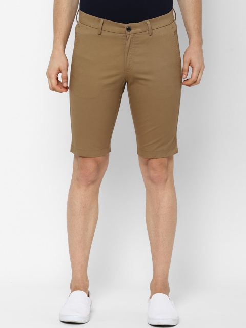 

Allen Solly Men Khaki Solid Slim Fit Regular Shorts