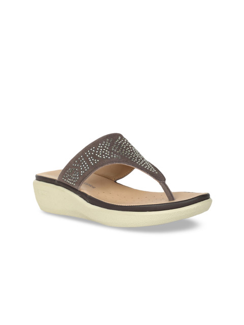 

Hush Puppies Women Grey Embellished Comfort Heels