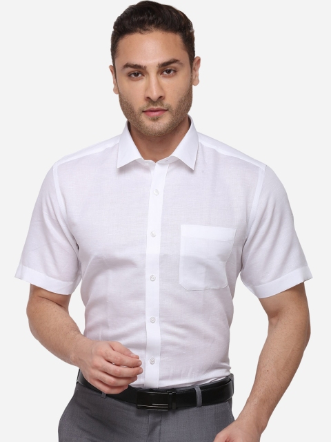 

JADE BLUE Men White Regular Fit Solid Formal Shirt
