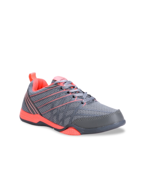 

Sparx Women Grey & Peach-Coloured Textured Running Sports Shoes