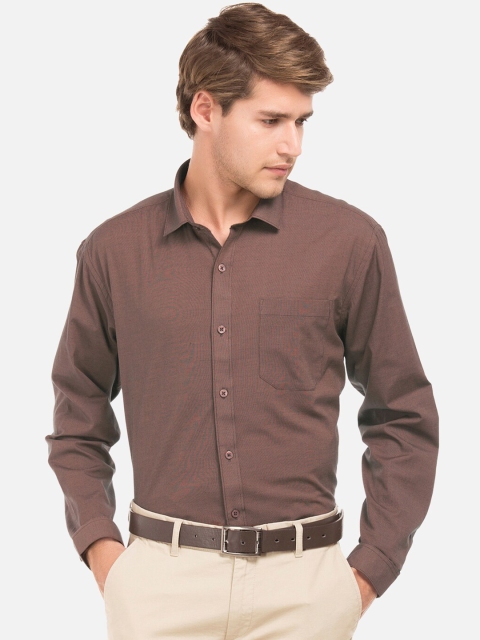 

Excalibur Men Brown Regular Fit Solid Formal Shirt