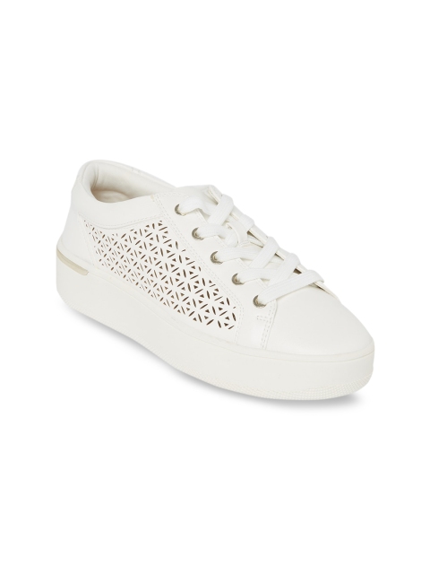 

Call It Spring Women White Textured Sneakers