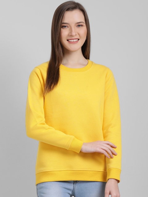 

Zink London Women Yellow Solid Sweatshirt