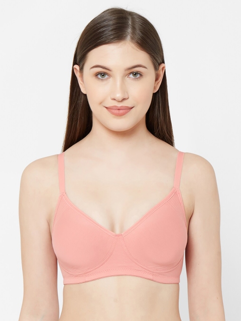 

Juliet Peach-Coloured Solid Non-Wired Non Padded Everyday Bra 010000300012244