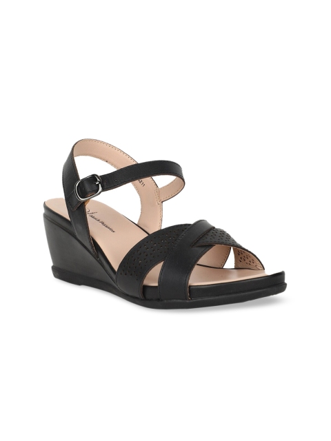 

Hush Puppies Women Black Solid Leather Heels