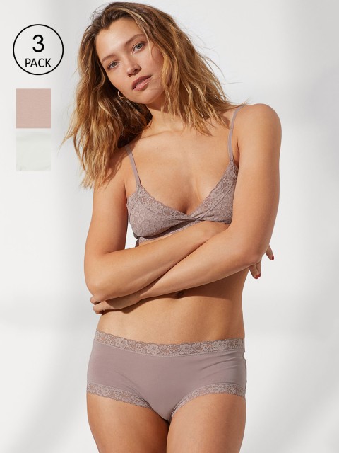 

H&M Women 3-Pack Jersey Shortie Briefs 0955400002, White