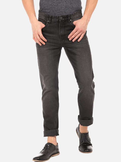 

Cherokee Men Black Straight Fit Mid-Rise Low Distress Jeans