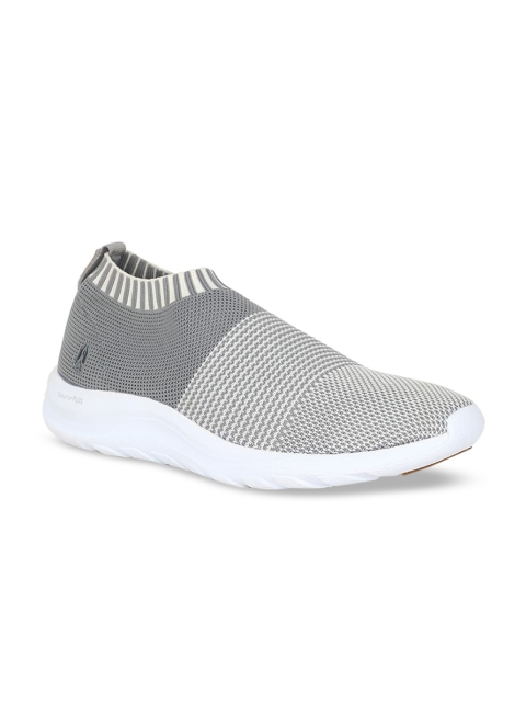 Hush Puppies Women Grey Slip-On Mid-Top Sneakers