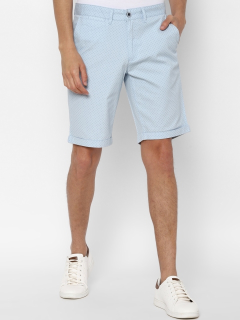 

Allen Solly Men Blue Striped Slim Fit Regular Shorts
