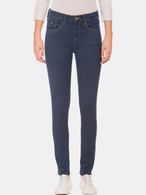 

U.S. Polo Assn. Women Blue Slim Fit High-Rise Clean Look Stretchable Jeans