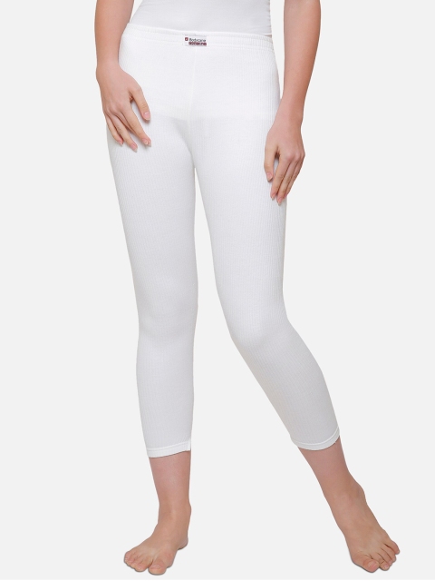 

BODYCARE INSIDER Women Off-White Solid Thermal Bottoms B202_95
