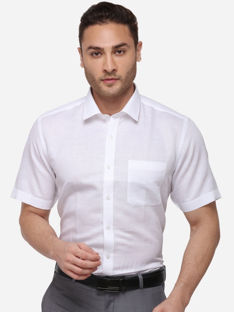 

JADE BLUE Men White Regular Fit Solid Formal Shirt