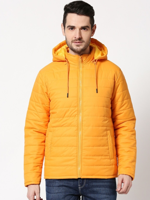 

Bewakoof Men Yellow Solid Water Resistant Hooded Puffer Jacket