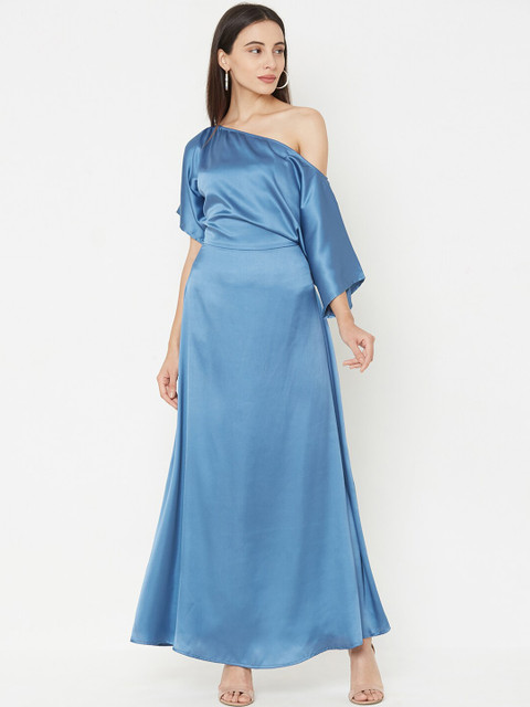

MISH Women Blue Solid Maxi Dress