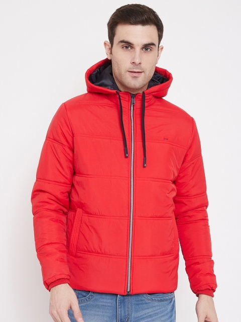 

Okane Men Red Solid Padded Jacket