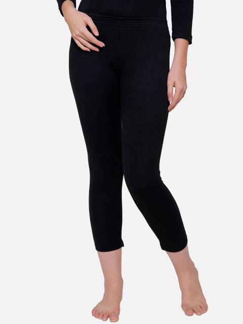 

BODYCARE INSIDER Women Black Three-Fourth Length Thermal Bottom