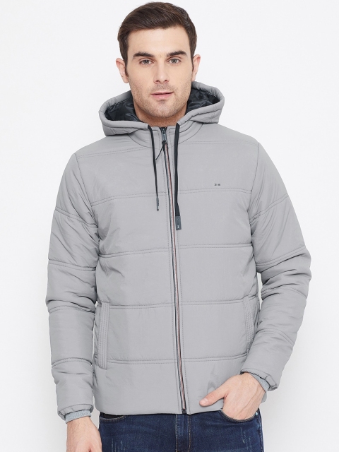 

Okane Men Grey Solid Padded Jacket
