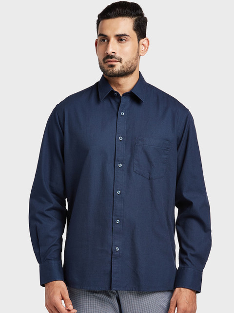

ColorPlus Men Navy Blue Regular Fit Solid Casual Shirt