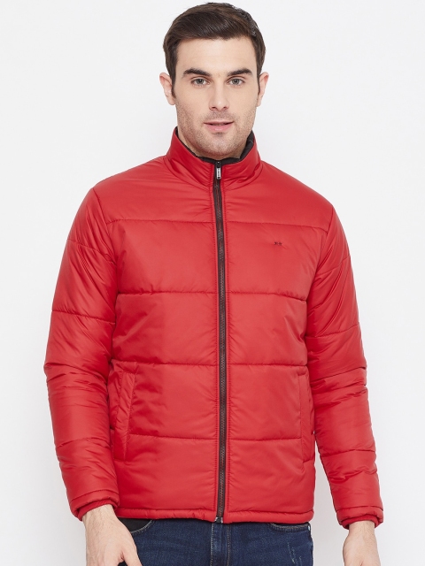 

Okane Men Red Solid Padded Jacket