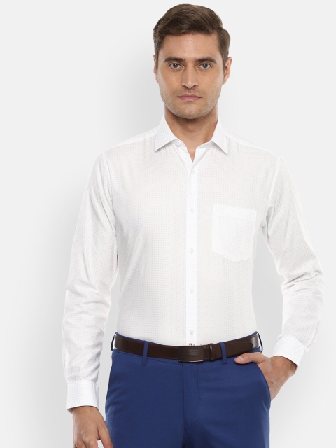 

Van Heusen Men White Regular Fit Printed Formal Shirt