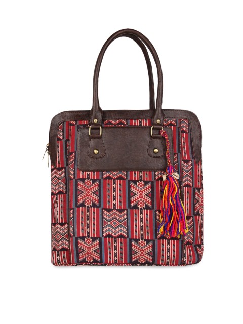 

Vivinkaa Red Printed Handheld Bag