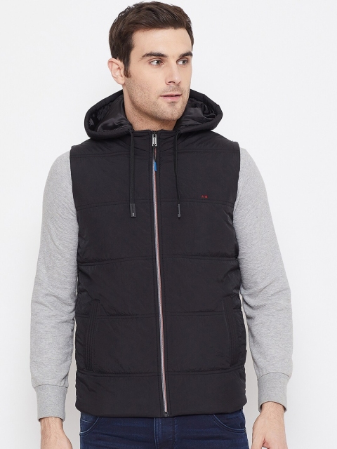 

Okane Men Black Solid Padded Jacket