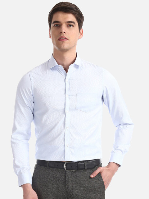 

Excalibur Men Blue Regular Fit Striped Formal Shirt