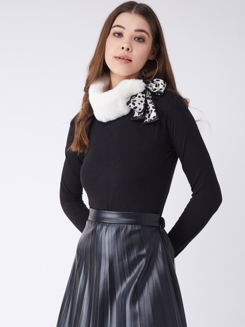 

InWeave Women Acrylic White & Black Printed Scarf